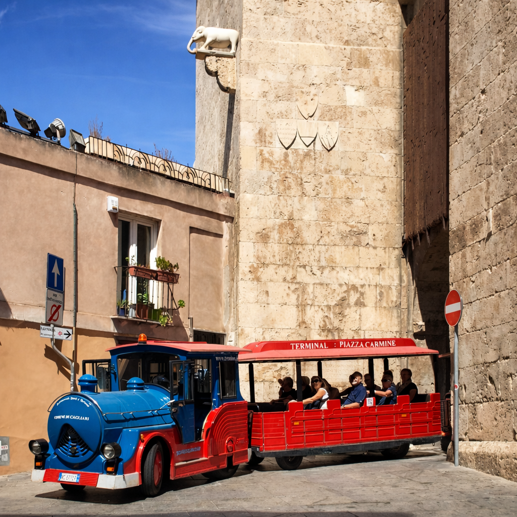 Mezzo del city tour nel centro storico di Cagliari