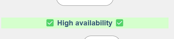 Barra di disponibilità alta nell'app