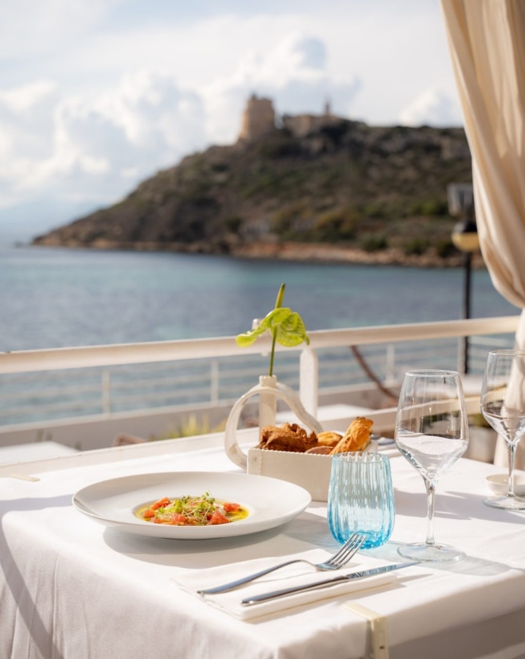 Vista al Ristorante Calamosca a Cagliari